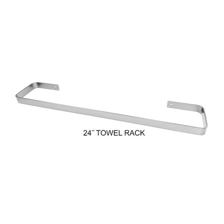 HEAT STORM Fixture Mounted Metal Towel Rack, 24 in., Silver HS-Towel-24